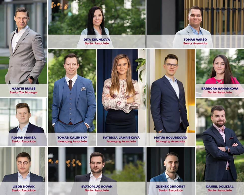 Grid of portraits of the twelve promoted colleagues: Matúš Holubkovič, Patrícia Jamrišková, Tomáš Kalenský, Daniel Doležal, Zdeněk Chroust, Dita Krumlová, Roman Marša, Libor Novák, Svatopluk Novák, Barbora Sahánková, Tomáš Varšo and Martin Bureš