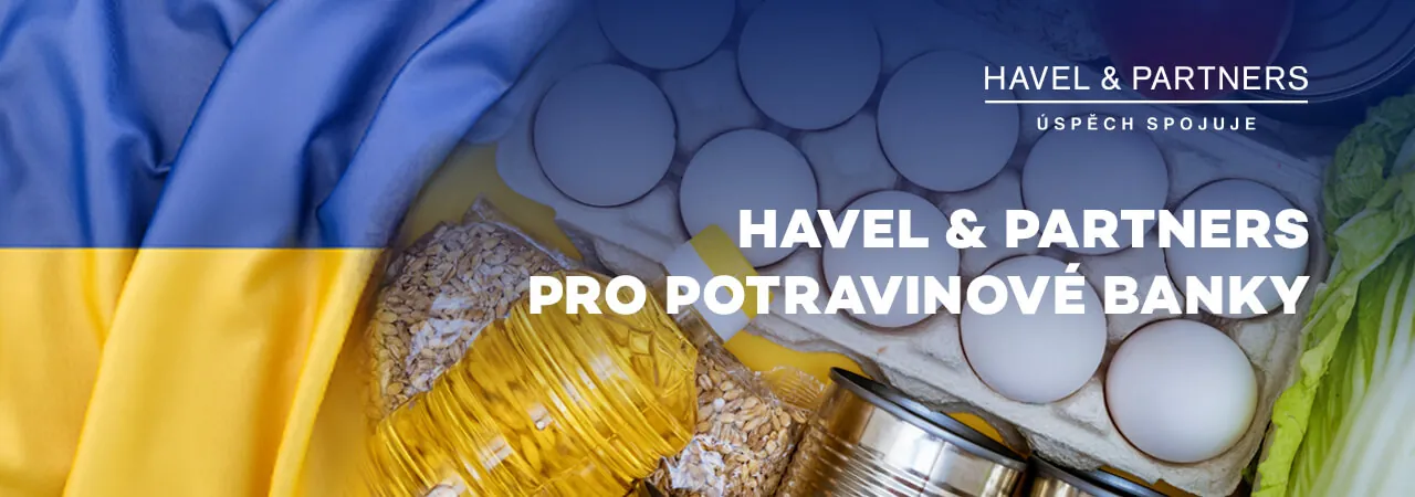 Banner HAVEL & PARTNERS pro potravinové banky