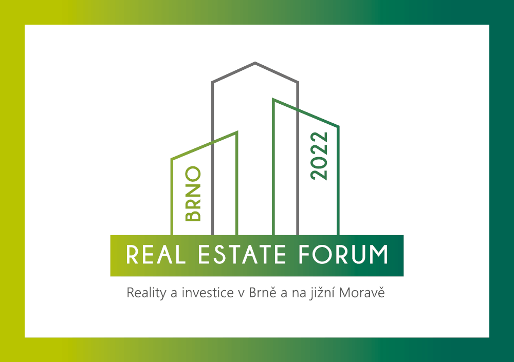 Logo konference Real Estate Forum Brno 2022 — Reality a investice v Brně a na jižní Moravě