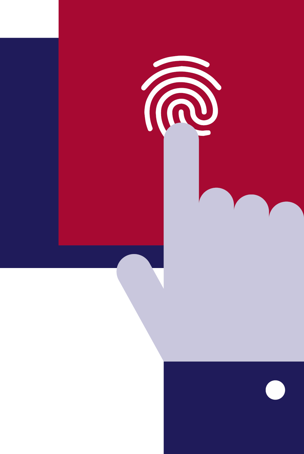 Ilustrace: otisk prstu jako symbol duševního vlastnictví